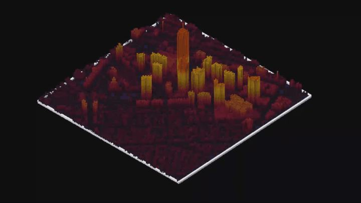 Gradient ramp tests for the voxel terrain