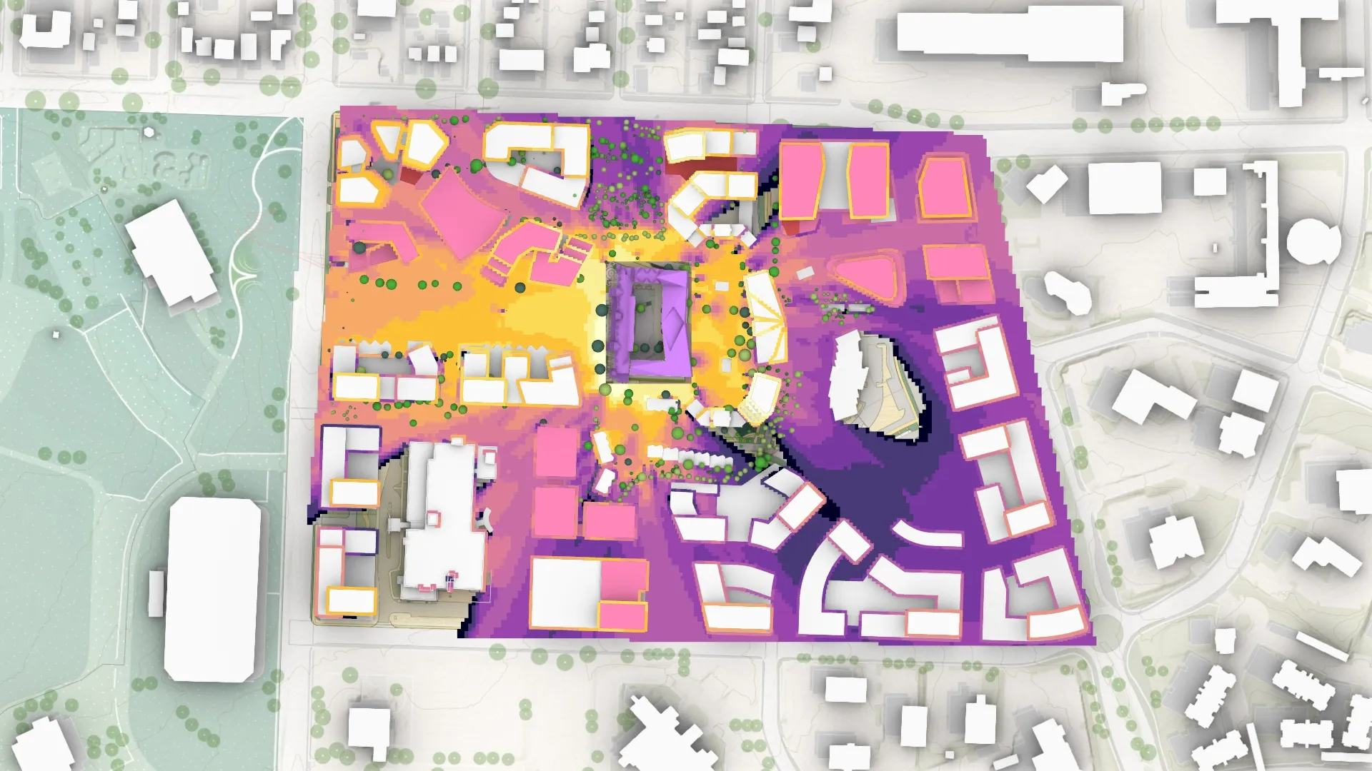 Hongqai viewshed study of park visibility